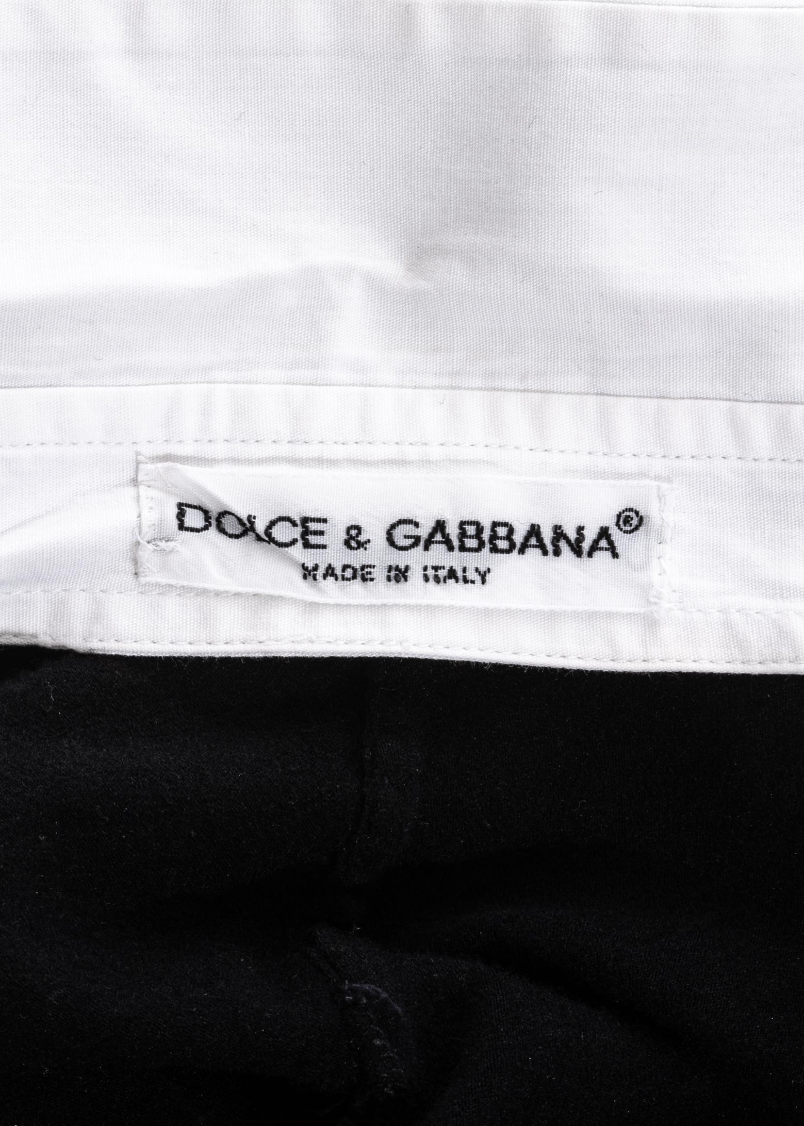 Dolce & Gabbana Schwarzes Korsett- und Leggings-Set, H/W 1992 im Angebot 6