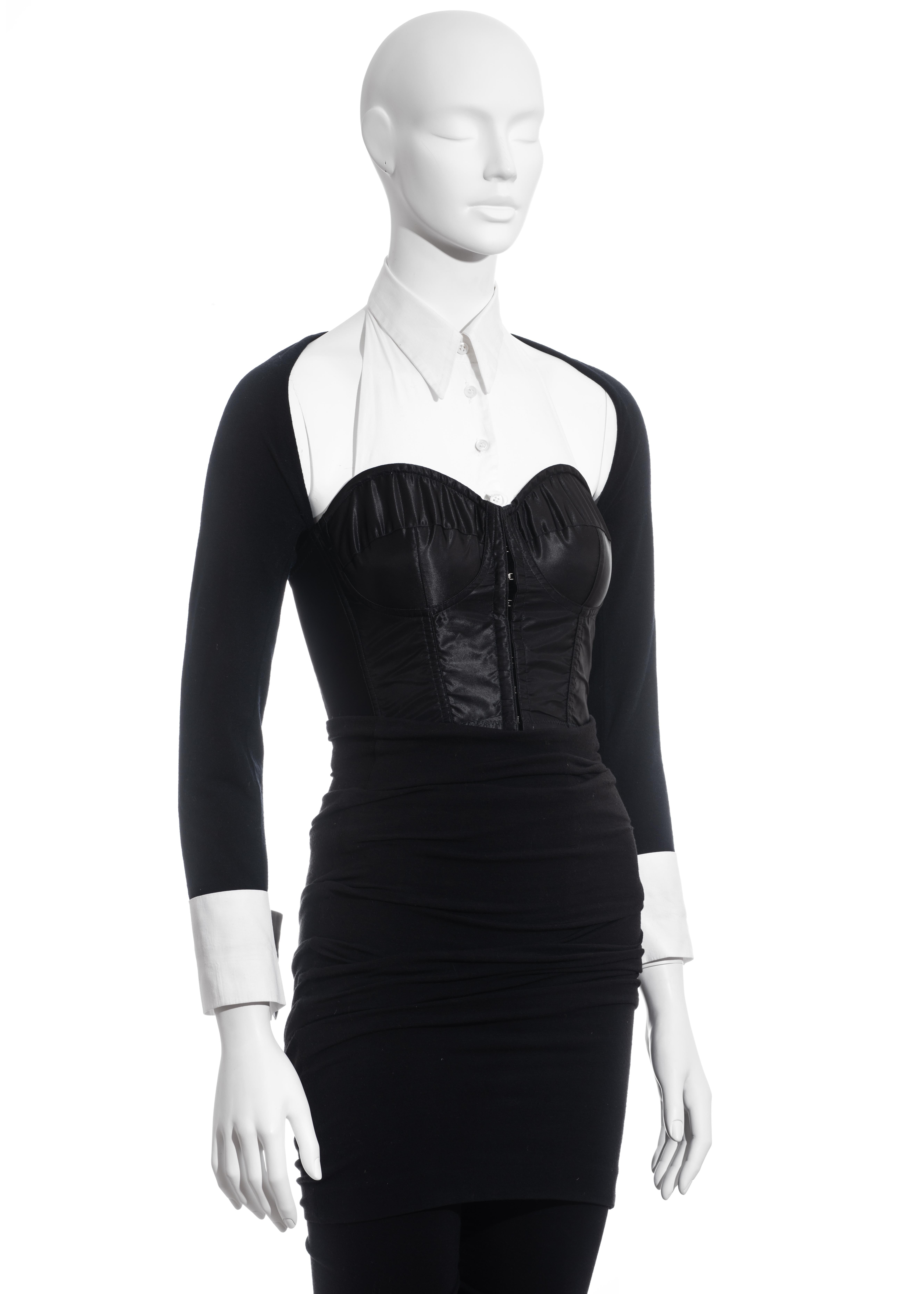 Ensemble corset et leggings noirs Dolce & Gabbana, automne-hiver 1992 Excellent état - En vente à London, GB