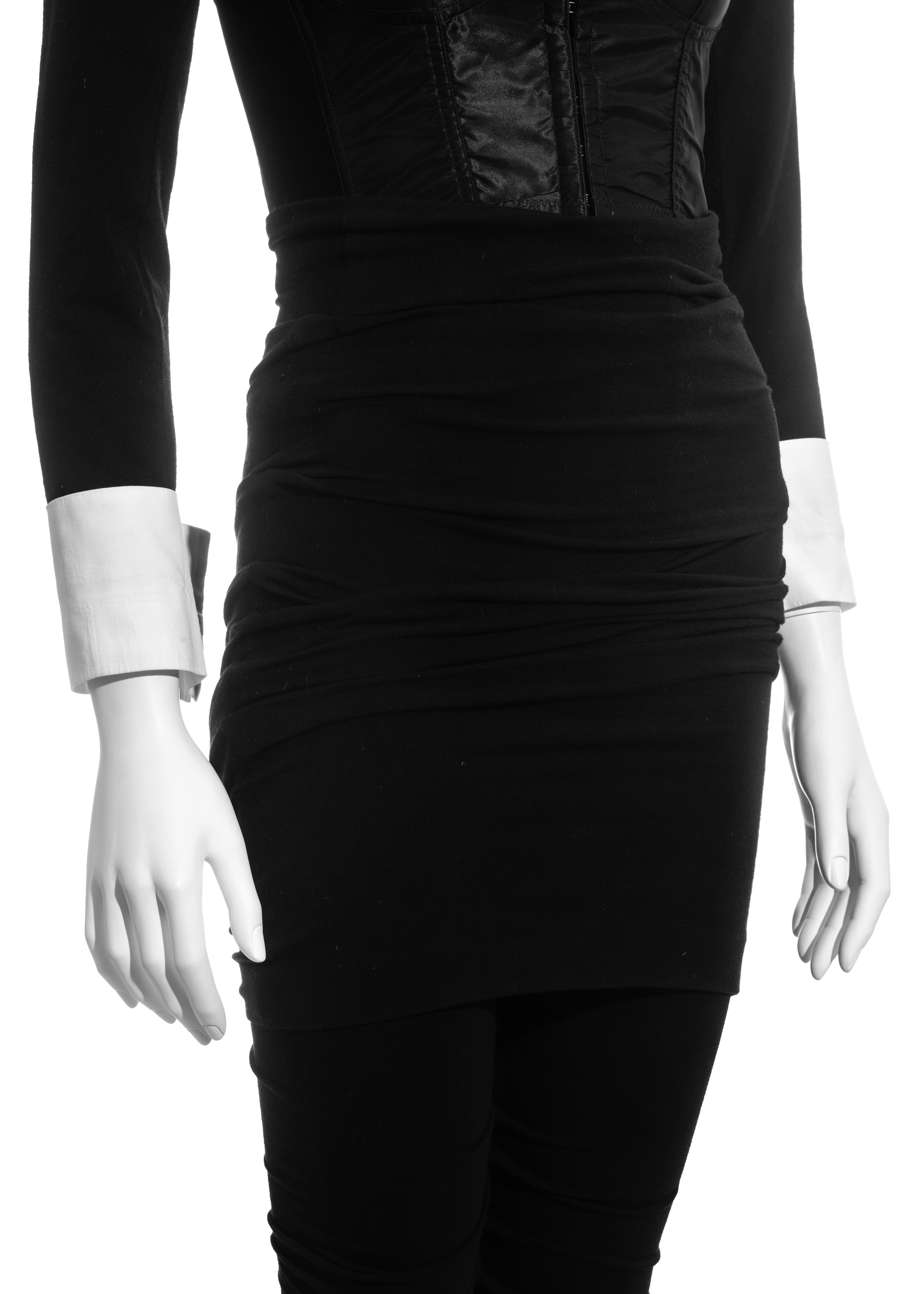 Black Dolce & Gabbana black corset and leggings set, fw 1992 For Sale