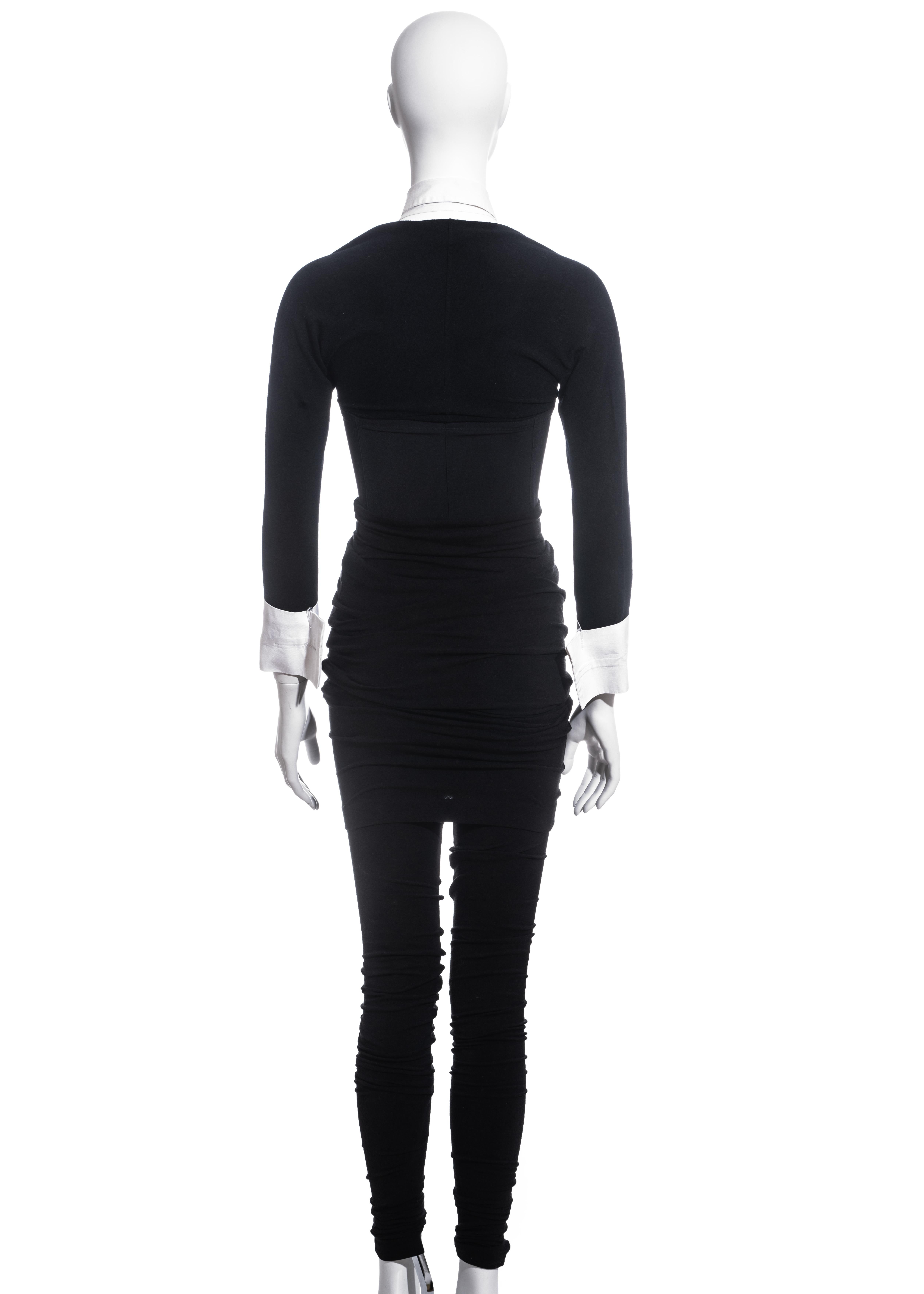 Ensemble corset et leggings noirs Dolce & Gabbana, automne-hiver 1992 en vente 4