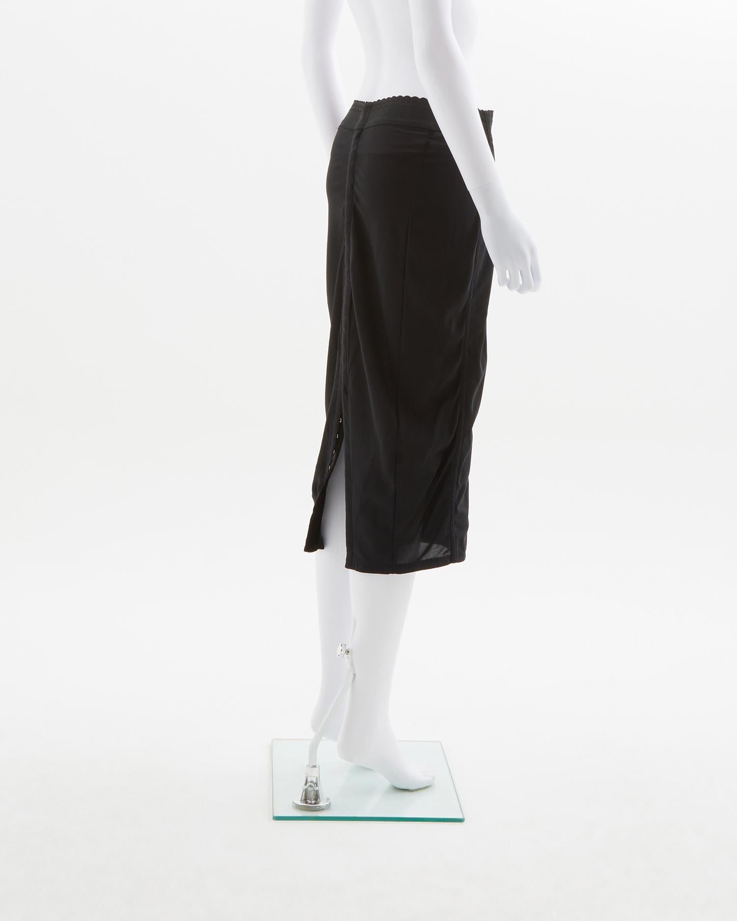 Dolce & Gabbana black corset pencil skirt, ss 1991 In Excellent Condition In Milano, IT