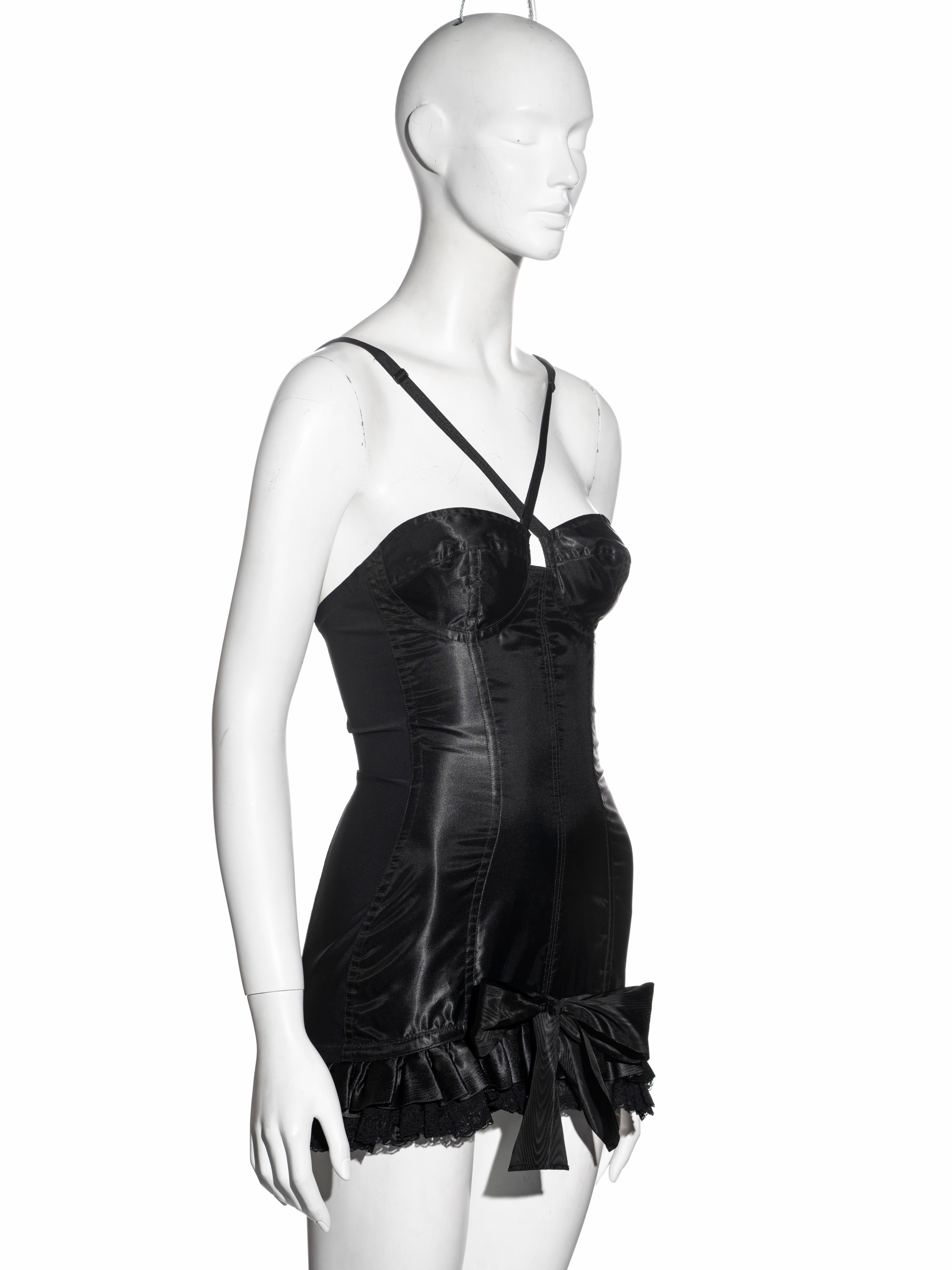 Dolce & Gabbana black corset 'Pin-Up' mini dress, fw 1991 In Good Condition In London, GB