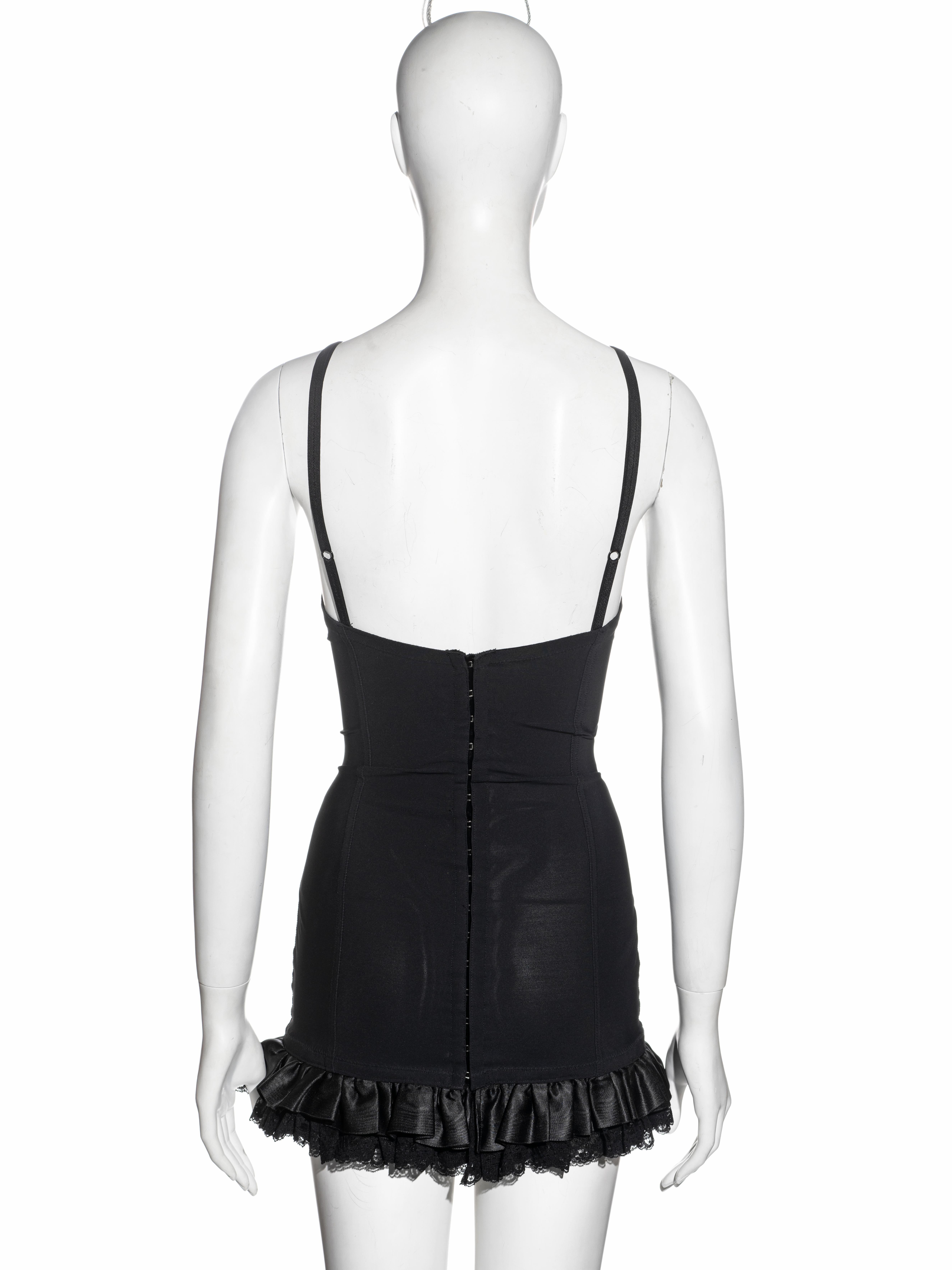 Dolce & Gabbana black corset 'Pin-Up' mini dress, fw 1991 7