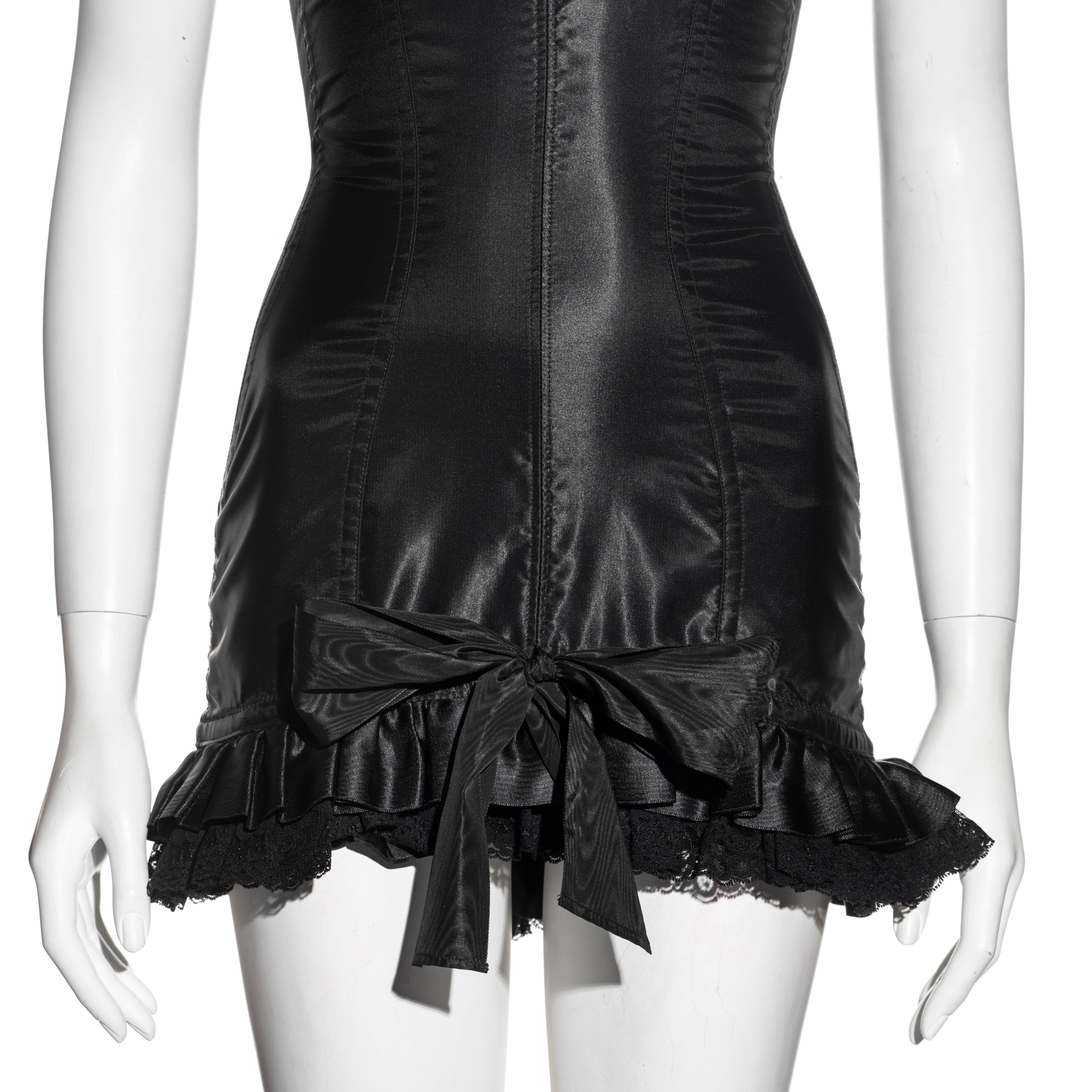 Dolce & Gabbana black corset 'Pin-Up' mini dress, fw 1991 In Excellent Condition In London, GB