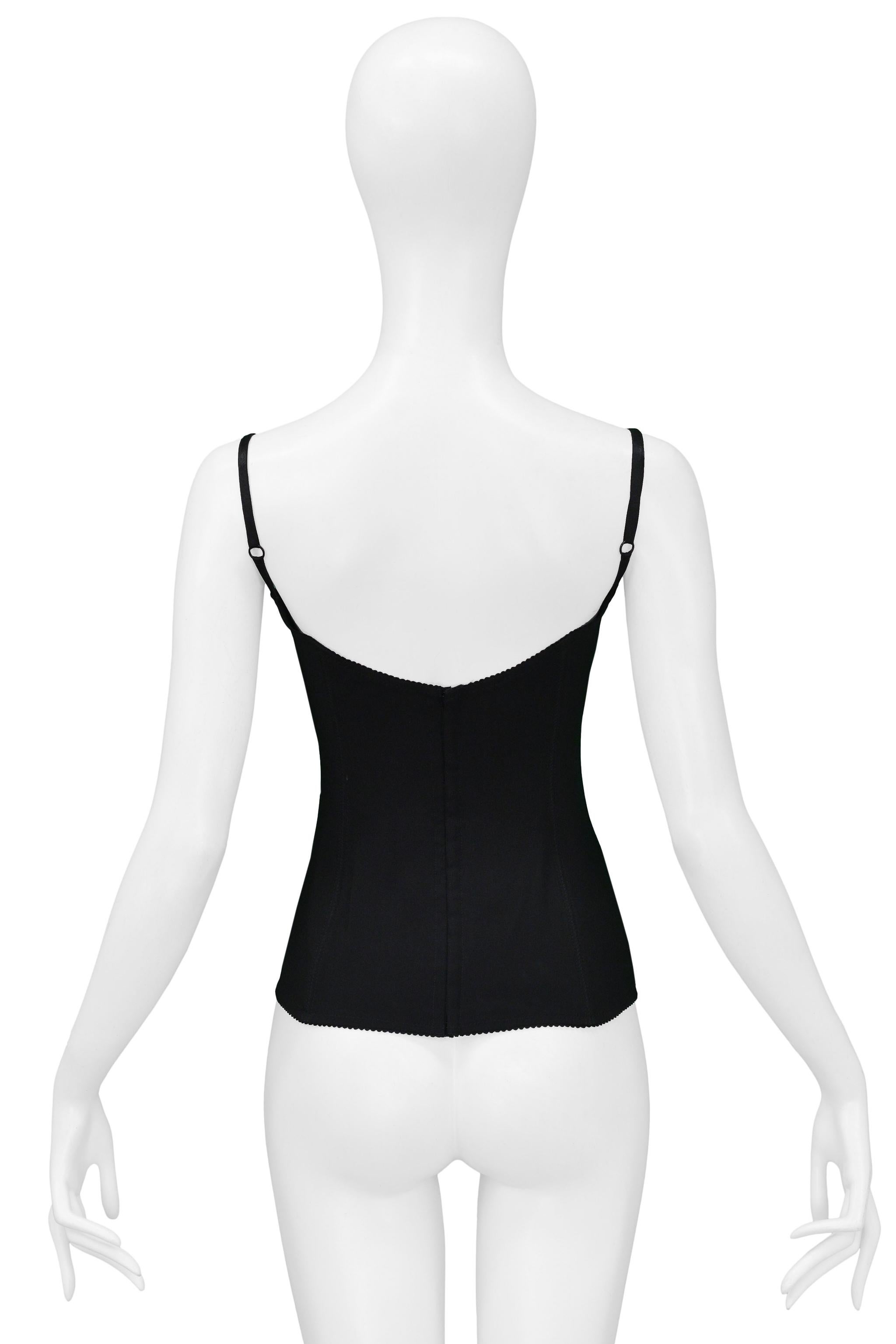 Women's Dolce & Gabbana Black Corset Top With Italia Patch For Sale
