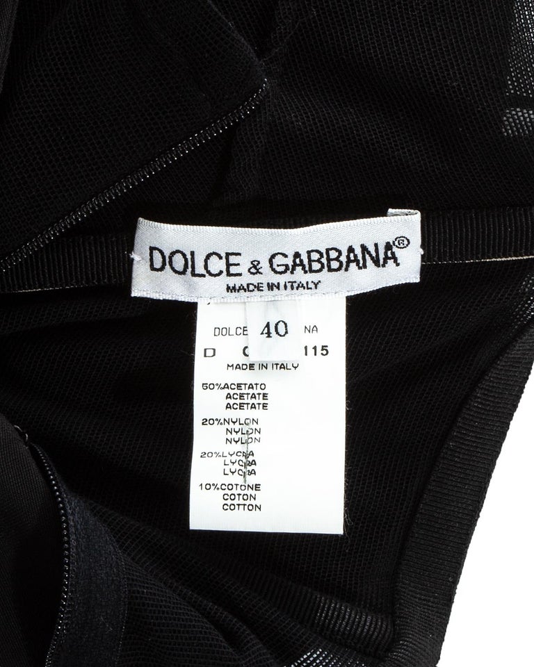 Dolce and Gabbana black corseted draped mini dress with butterflies, ss ...