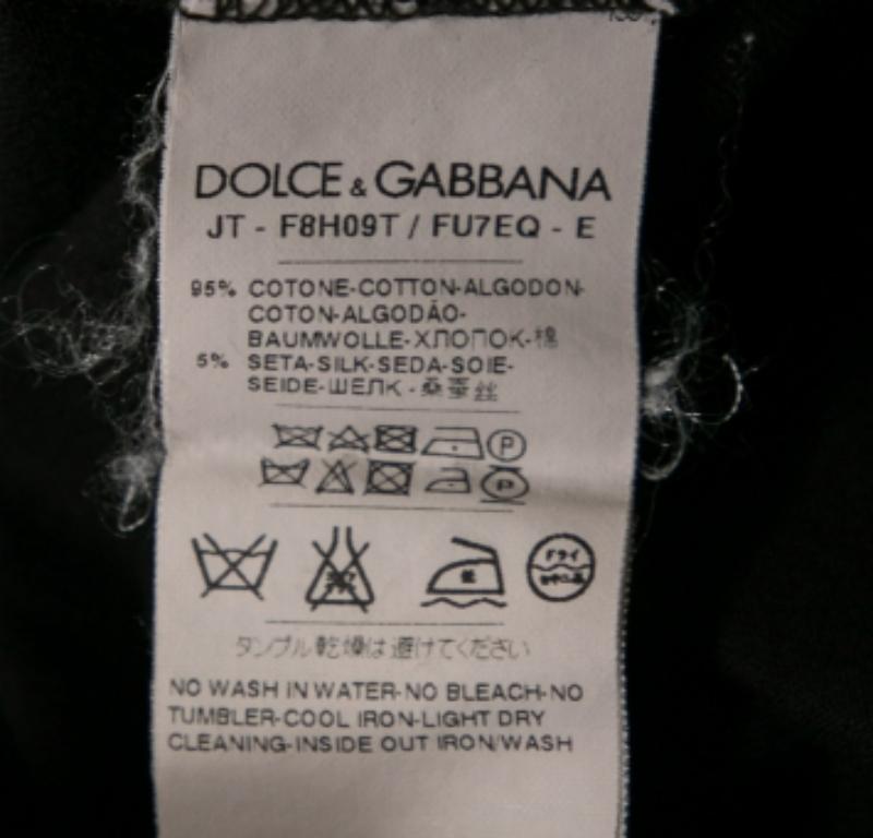 Dolce & Gabbana - Top asymétrique fendu en coton noir S Bon état - En vente à Dubai, Al Qouz 2
