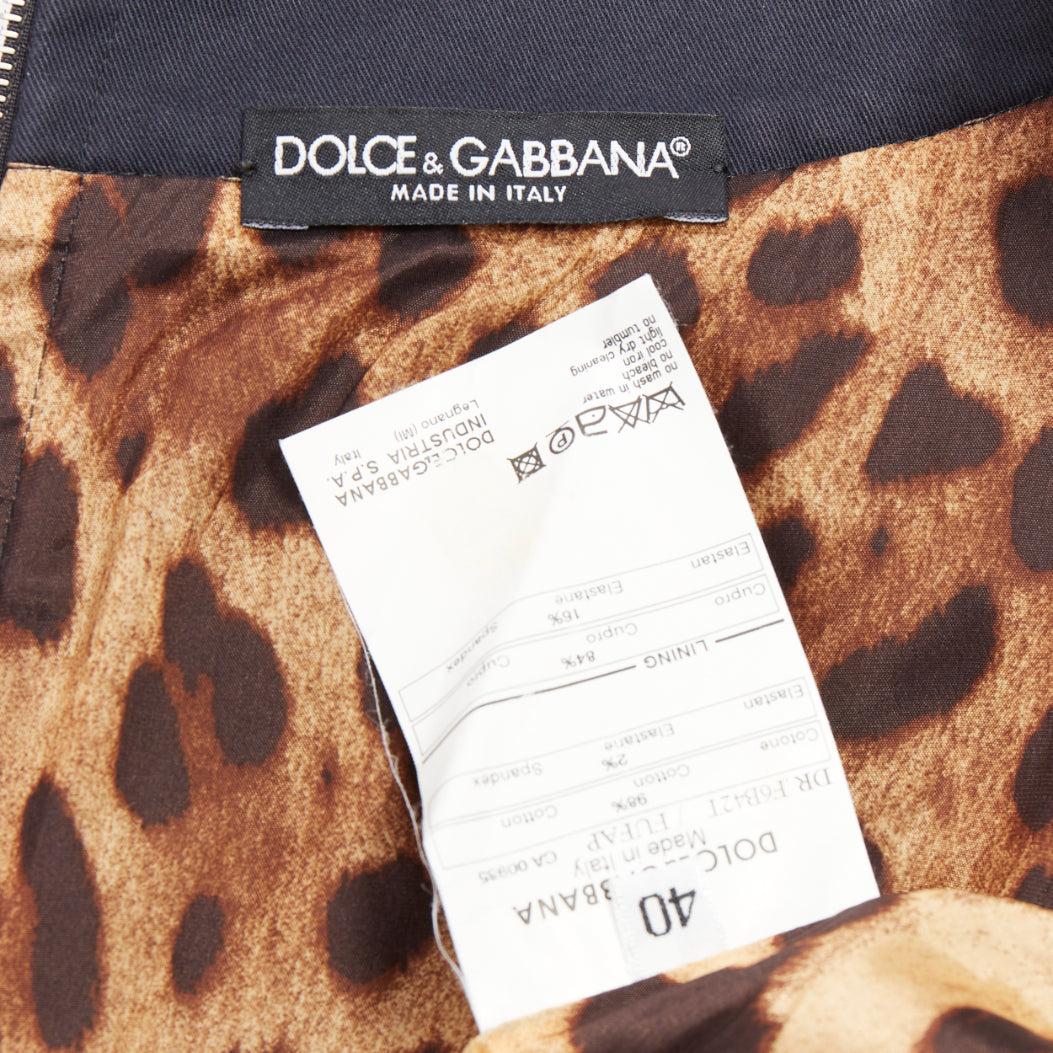 DOLCE GABBANA schwarzes Baumwoll-Bateau-Puffärmel-Sackkleid IT40 S im Angebot 3