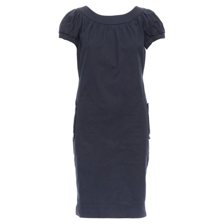 DOLCE GABBANA black cotton bateau puff sleeves sack dress IT40 S For Sale at 1stDibs DOLCE GABBANA black cotton bateau puff sleeves sack dress IT40 S For Sale at 1stDibs