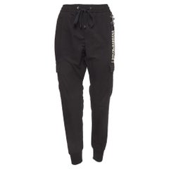 Dolce & Gabbana Black Cotton Cargo Drawstring Jog Pants L