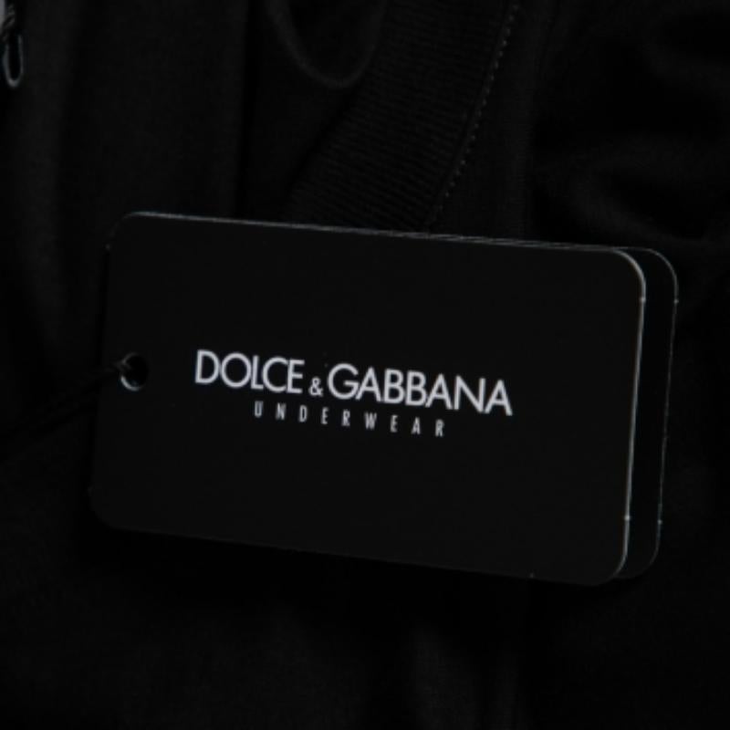 Dolce & Gabbana Camiseta de manga corta de algodón negro y cuello redondo S en venta 2