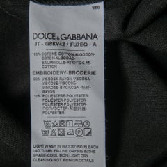Dolce & Gabbana Black Cotton DG Since 1984 Embroidered Crew Neck T-Shirt M