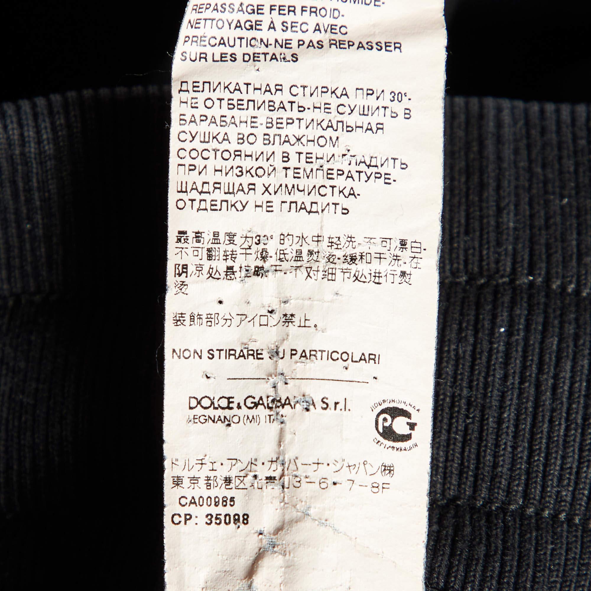 Dolce & Gabbana Black Cotton Jogger Pants XS For Sale 4