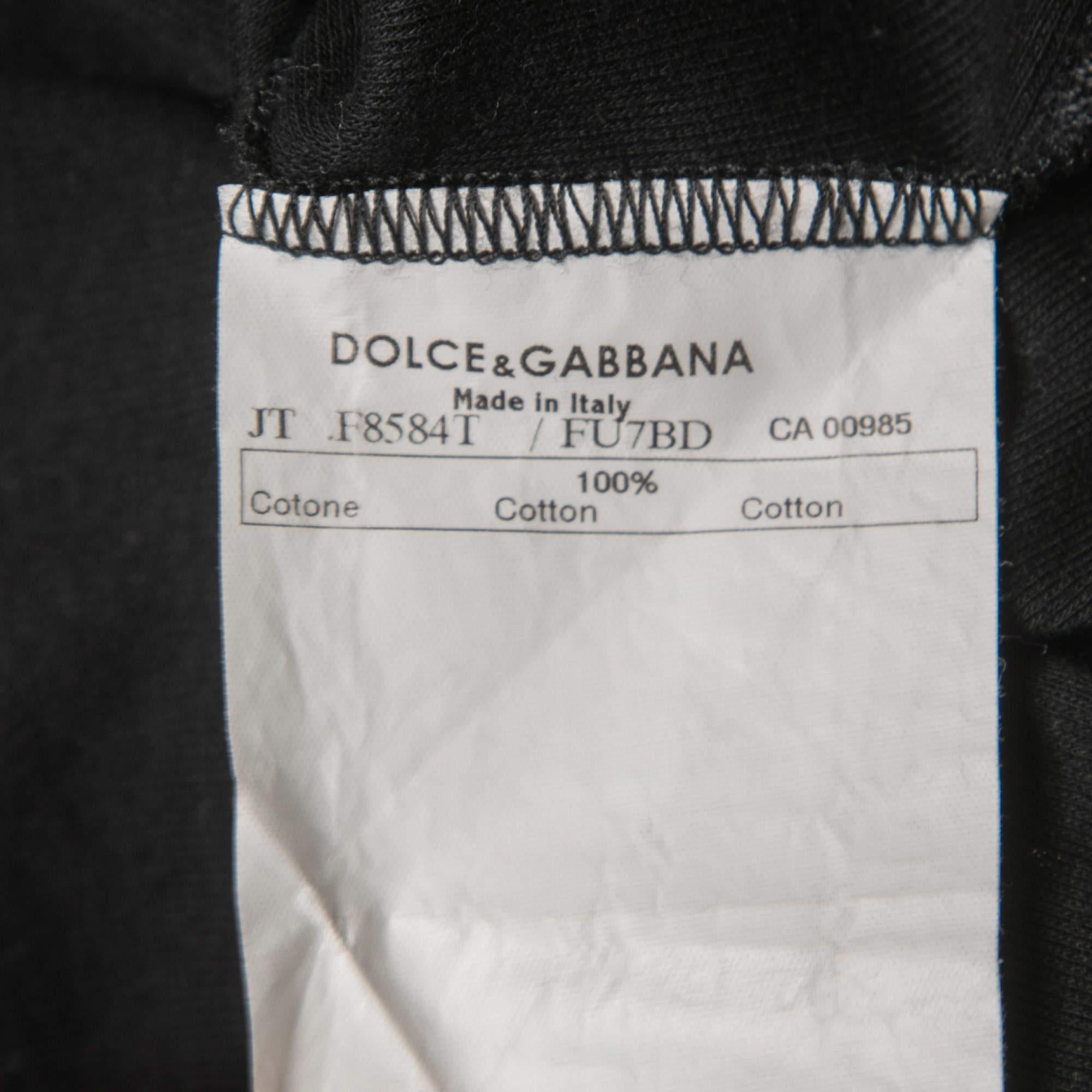 Women's Dolce & Gabbana Black Cotton Knit Tank Top M For Sale