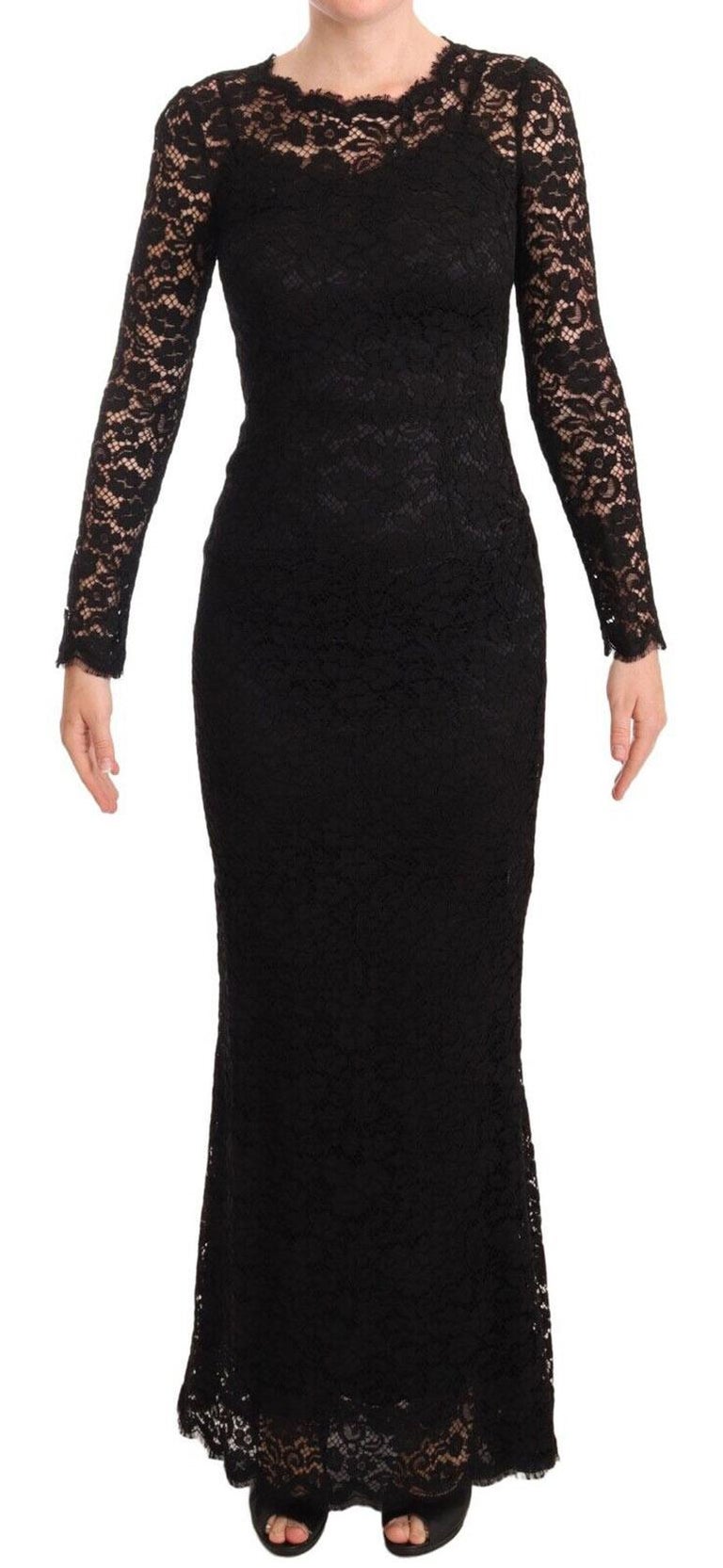 Dolce & Gabbana Pink Embellished Mermaid Lace Gown Dress main image 1