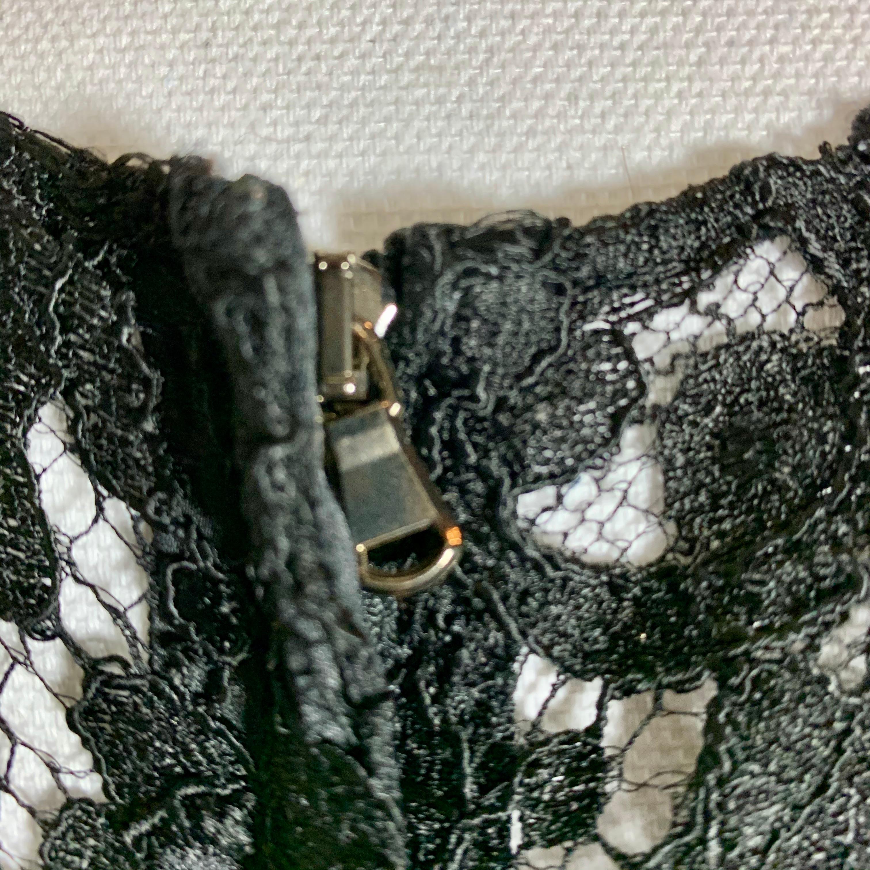 Dolce & Gabbana Black Cotton Lace, Silk Lined Sleeveless Dress with Tags, Italy In Excellent Condition For Sale In Philadelphia, PA