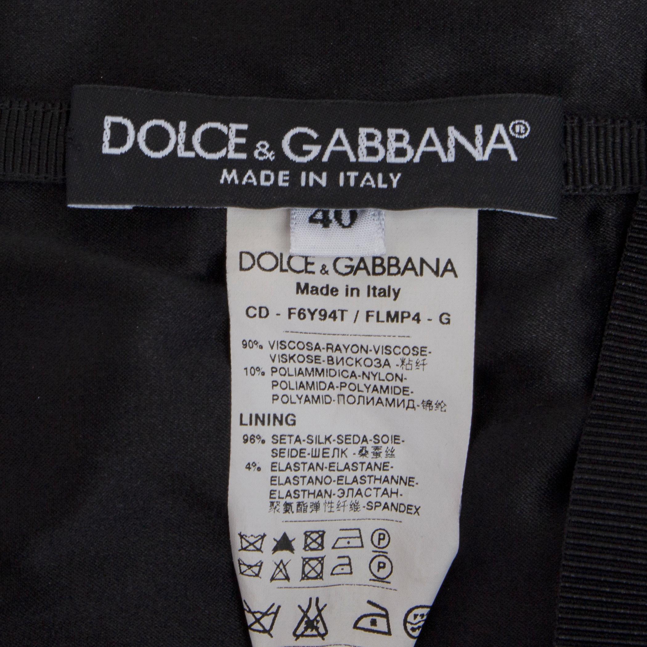 Women's DOLCE & GABBANA black cotton LACE SLEEVELESS BUSTIER Dress 40