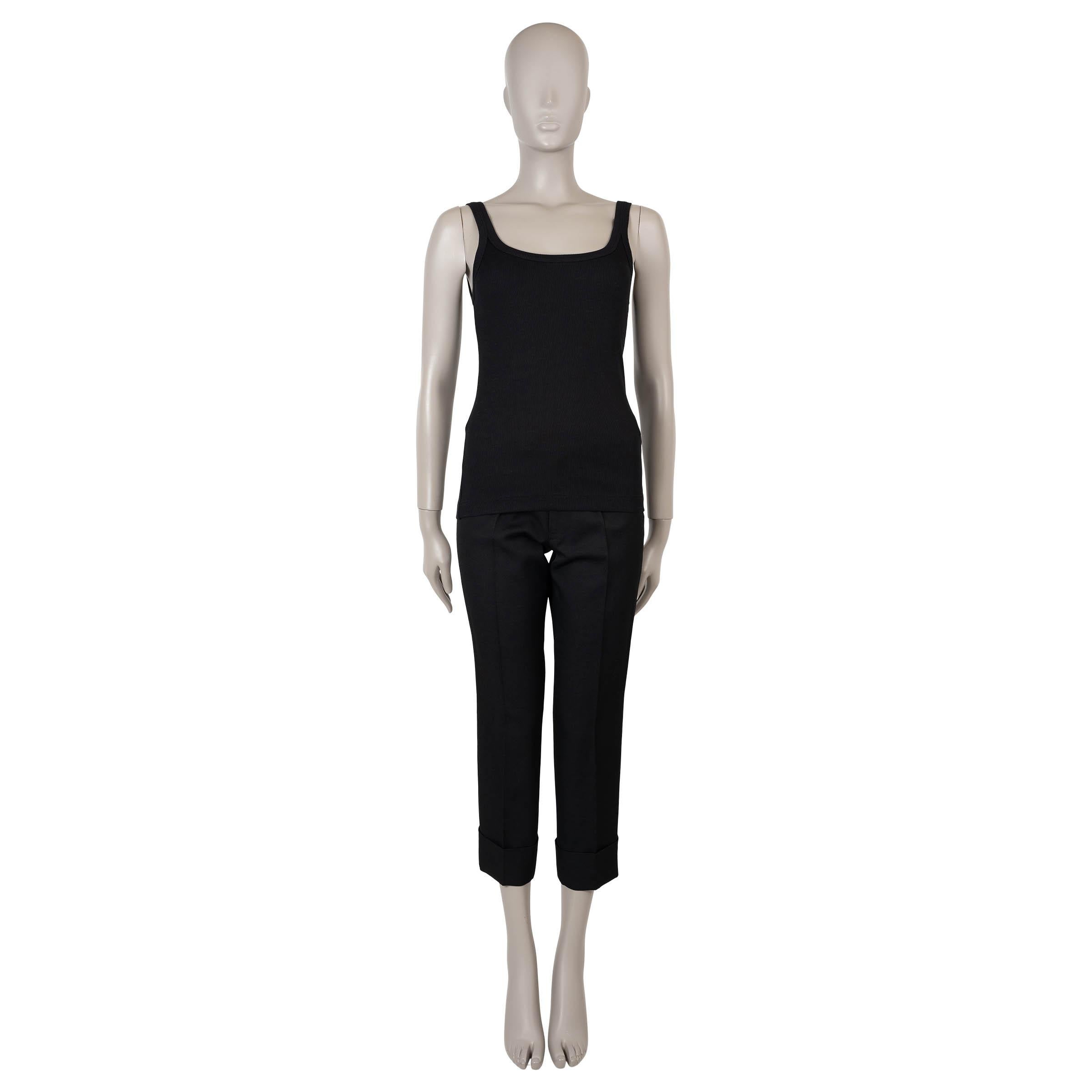 DOLCE & GABBANA Schwarzes RIB-KNIT-Tanktop aus Baumwolle 40 S Damen im Angebot