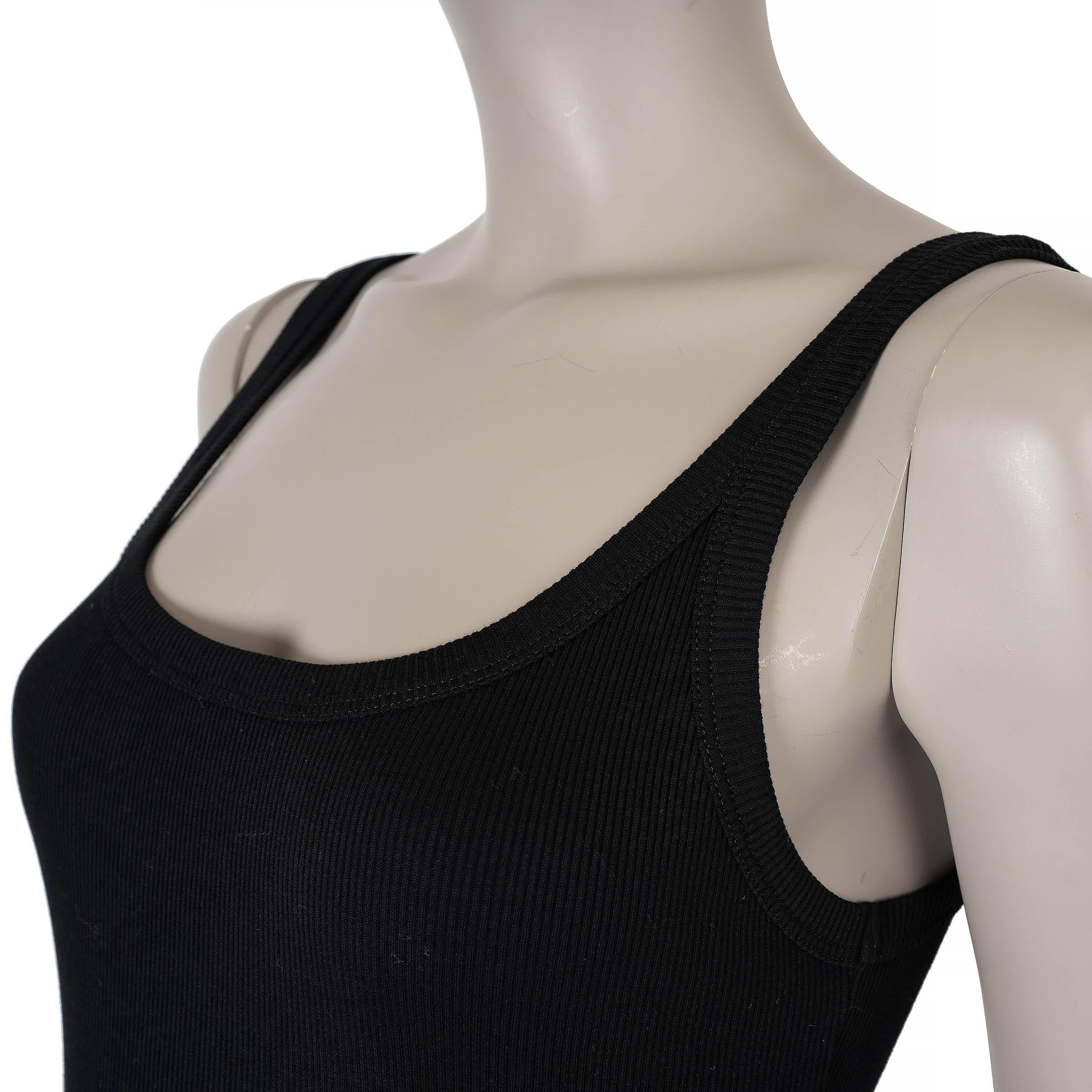 DOLCE & GABBANA Schwarzes RIB-KNIT-Tanktop aus Baumwolle 40 S im Angebot 1
