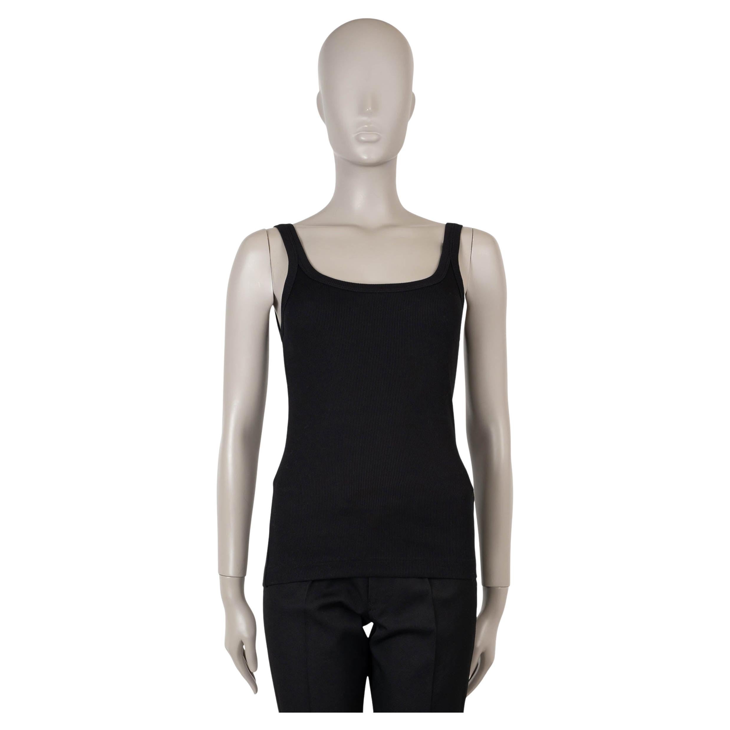 DOLCE & GABBANA Schwarzes RIB-KNIT-Tanktop aus Baumwolle 40 S im Angebot