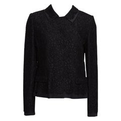Dolce 
Gabbana Black Cotton Silk Floral Lace Jacket M