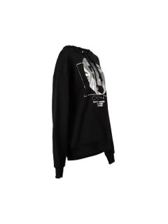 Dolce & Gabbana Black Cotton Silver Realtà Parallela Print Hoodie Size XL