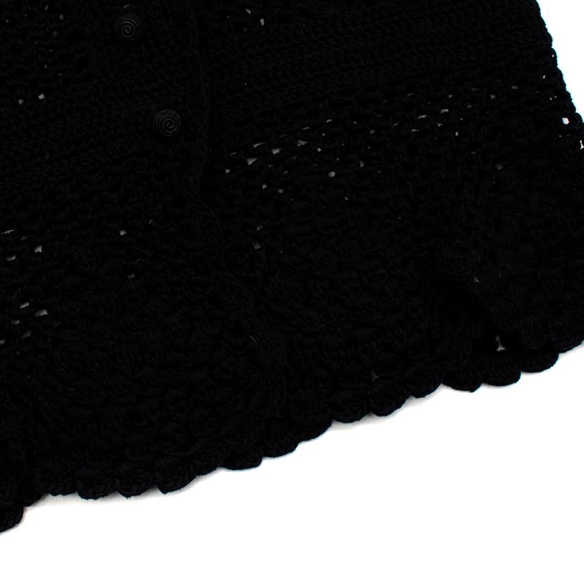 Dolce & Gabbana Schwarz Baumwolle ärmellos Crochet Strickjacke - Größe UA 6 2