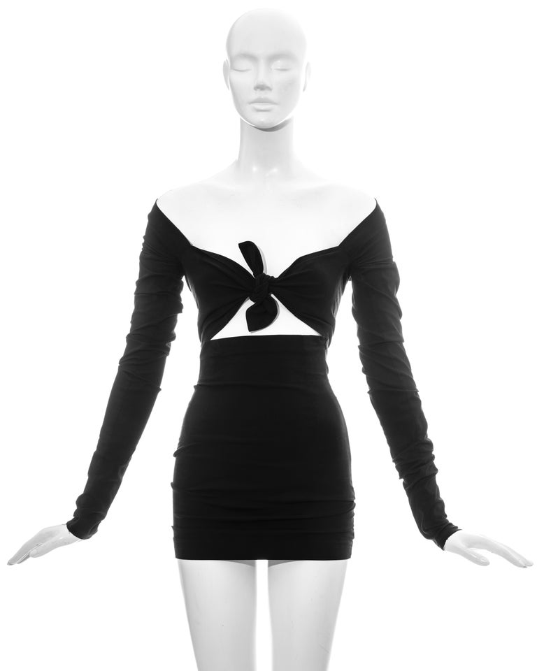 Dolce and Gabbana black cotton spandex mini dress, ss 1992 at 1stDibs ...