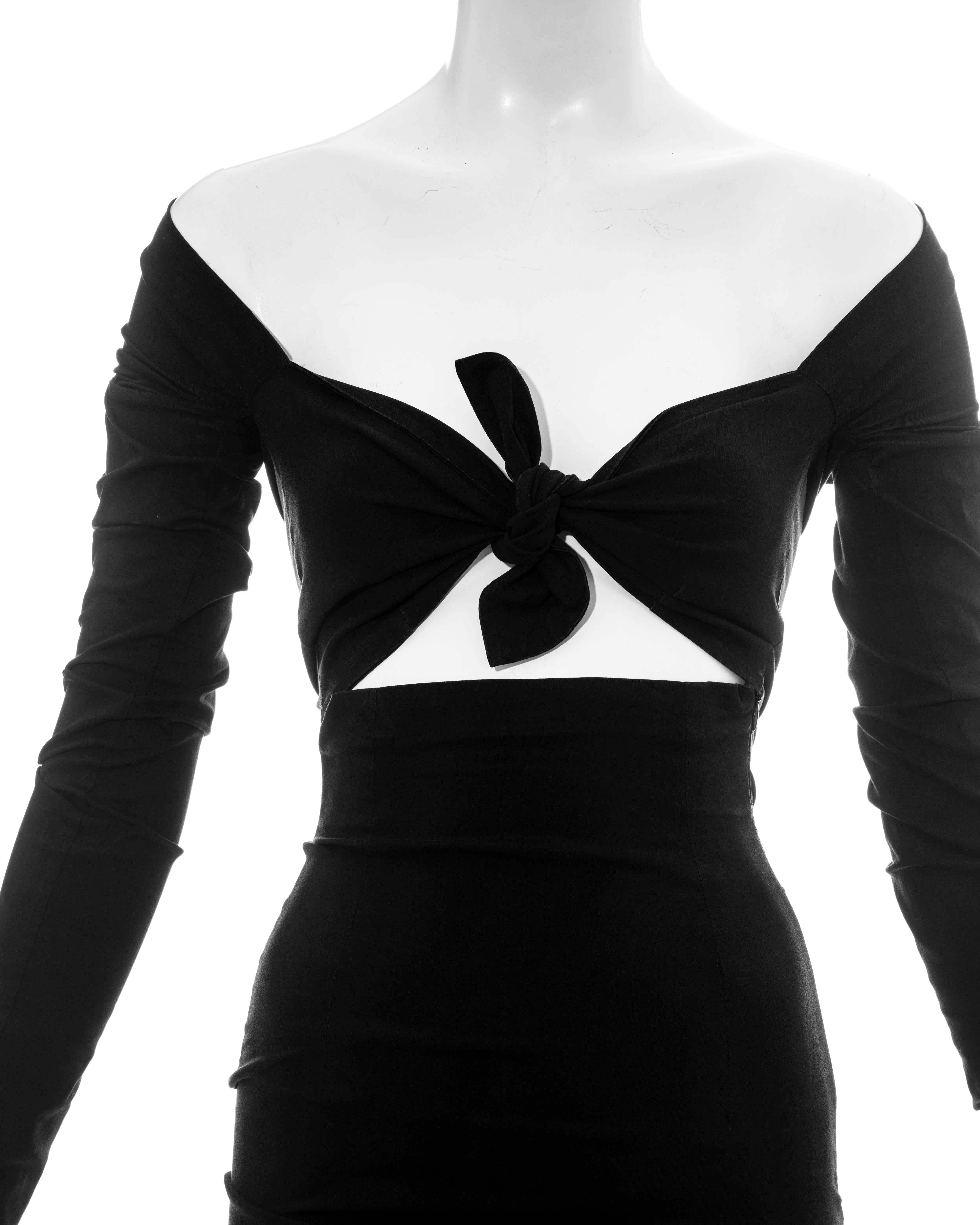 black spandex mini dress
