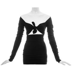 Vintage Dolce & Gabbana black cotton spandex mini dress, ss 1992