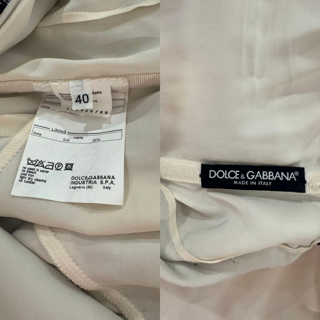 De las mujeres Dolce & Gabbana Black & Cream Lingerie Inspired Evening Gown Spring 2006 Sz 40IT en venta