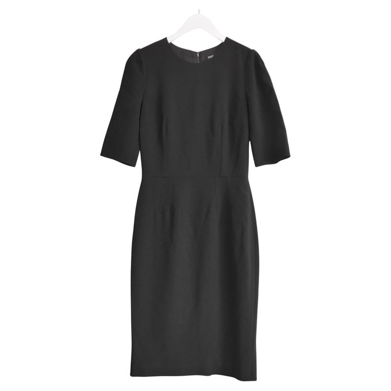 Dolce and Gabbana Black Crepe Shift Dress For Sale at 1stDibs