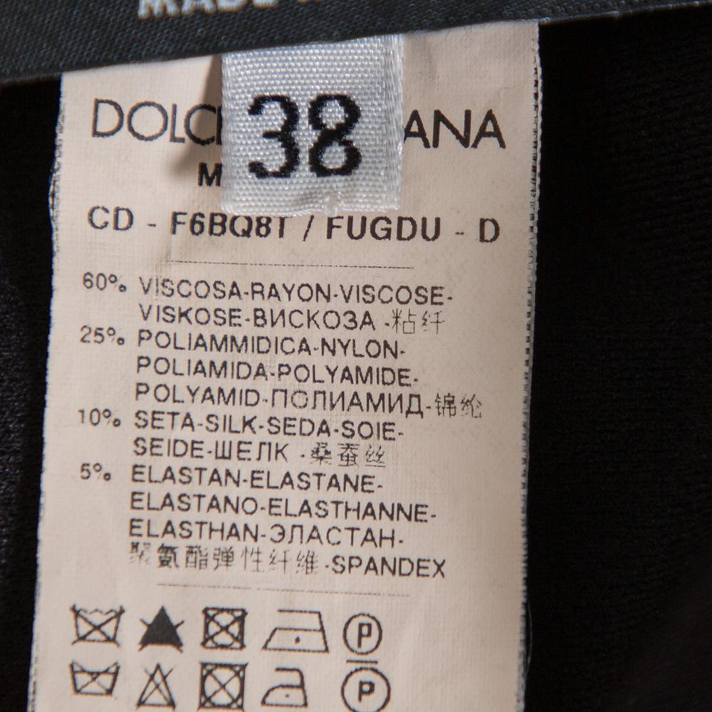 Dolce & Gabbana Vestido de crepé negro sin mangas S en Bueno Estado en Dubai, Al Qouz 2