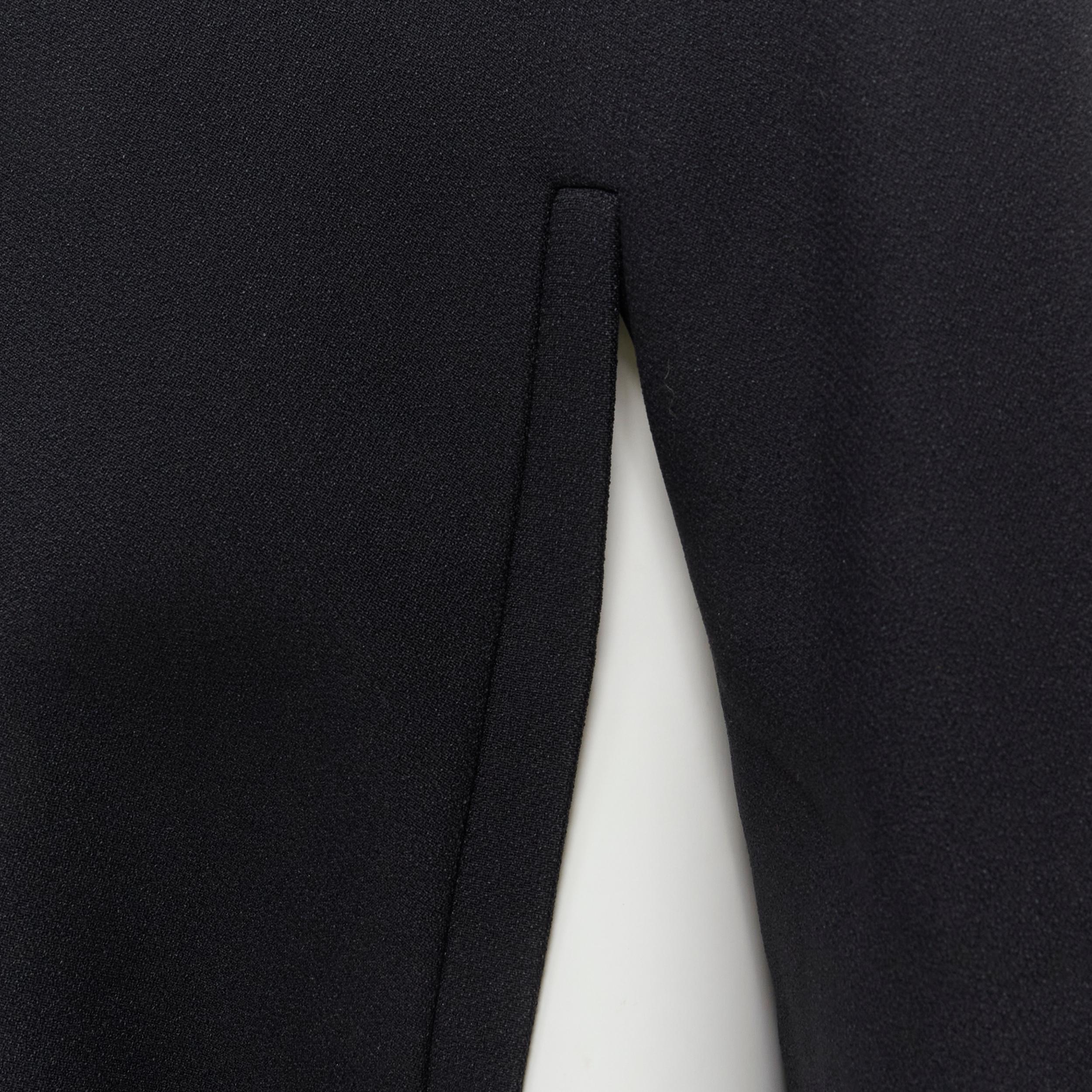 DOLCE GABBANA black crepe slit sleeves open front cape coat IT36 XS 2