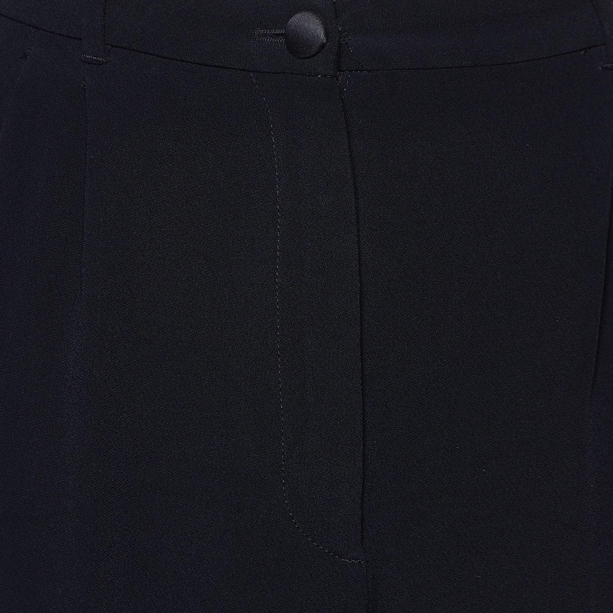 Dolce & Gabbana Pantalones de crepé negro L Negro en venta