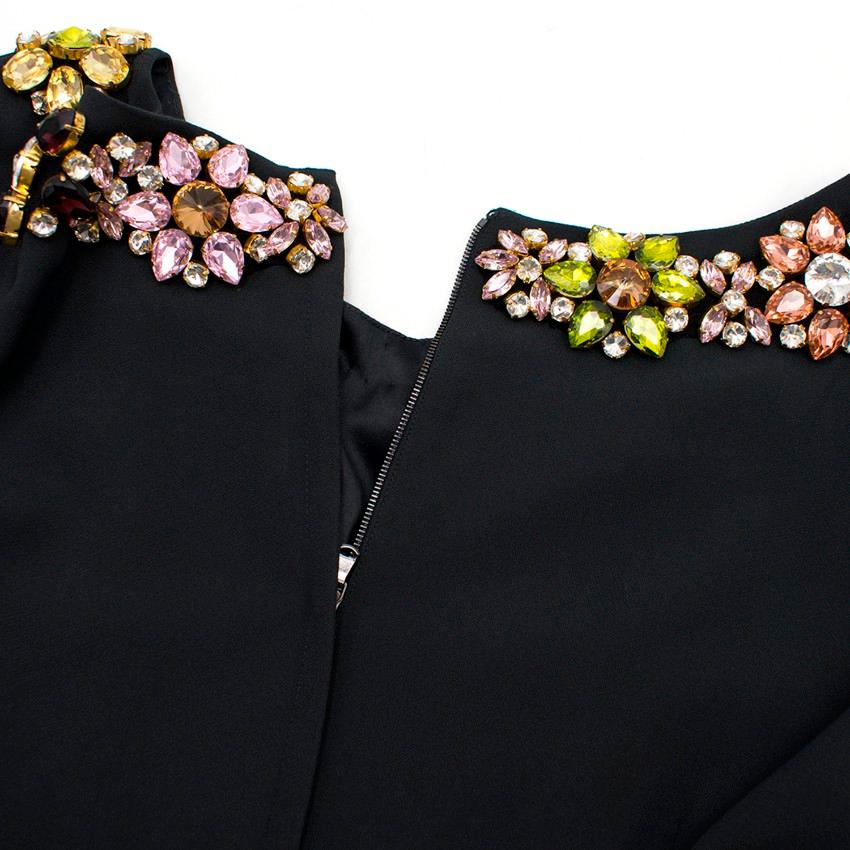Women's Dolce & Gabbana Black Crystal Embellished Dress US 8