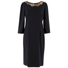 Dolce 
Gabbana Black Crystal Embellished Dress US 8