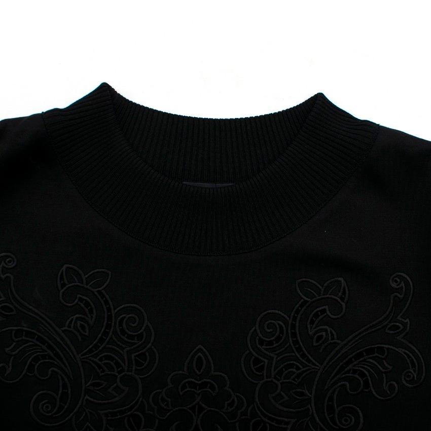 Dolce & Gabbana Black Cut-Out Embroidery Sweatshirt IT 40 2
