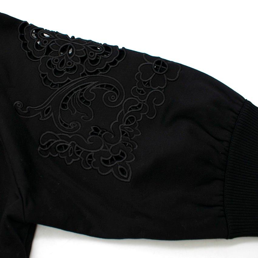 Dolce & Gabbana Black Cut-Out Embroidery Sweatshirt IT 40 5