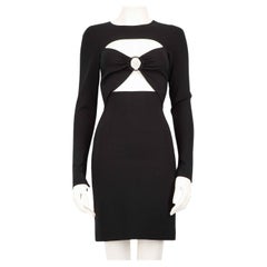 Dolce & Gabbana Black Cut-Out Ring Mini Dress Size XS