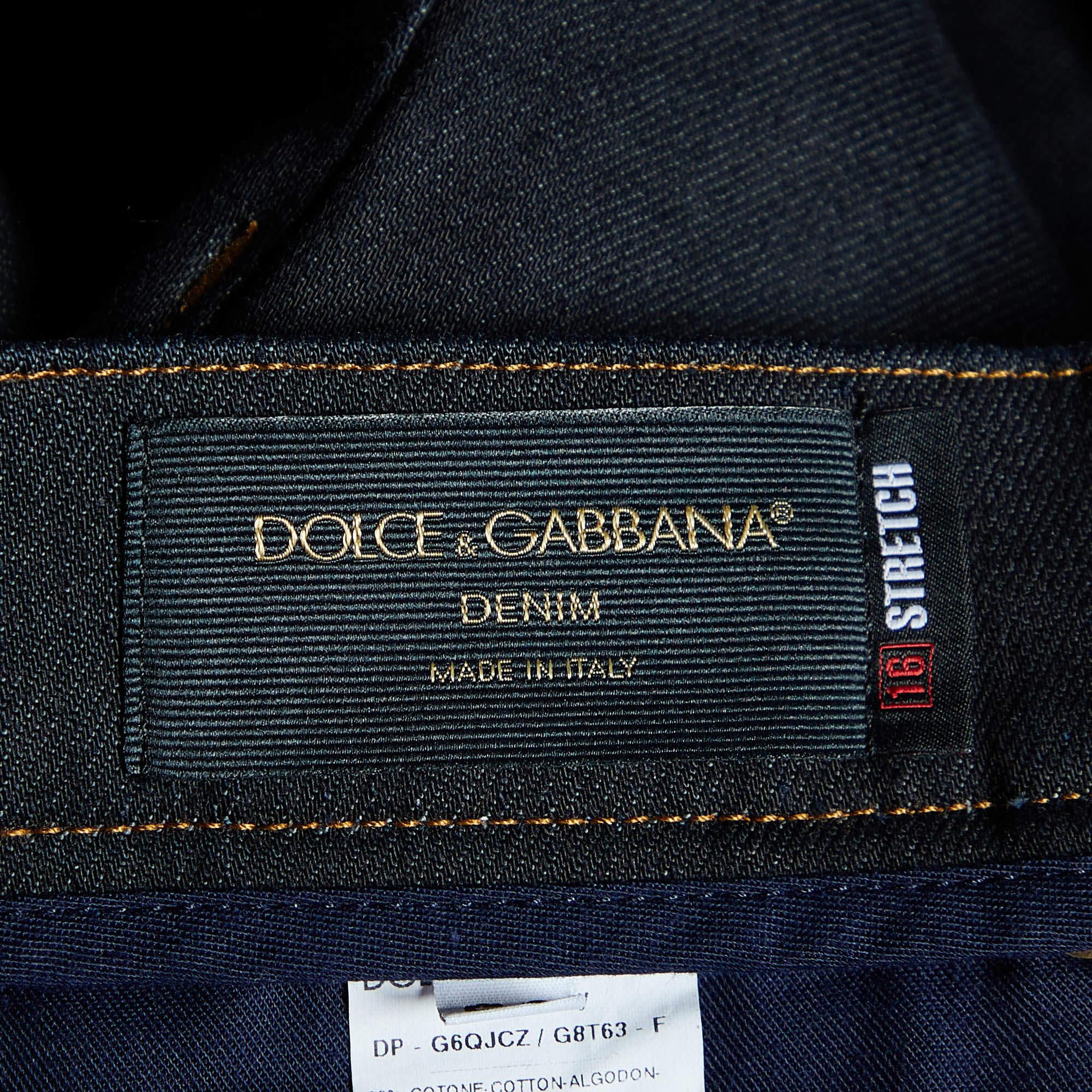 Dolce & Gabbana Black Denim 16 Stretch Slim Fit Jeans XL/Waist 36