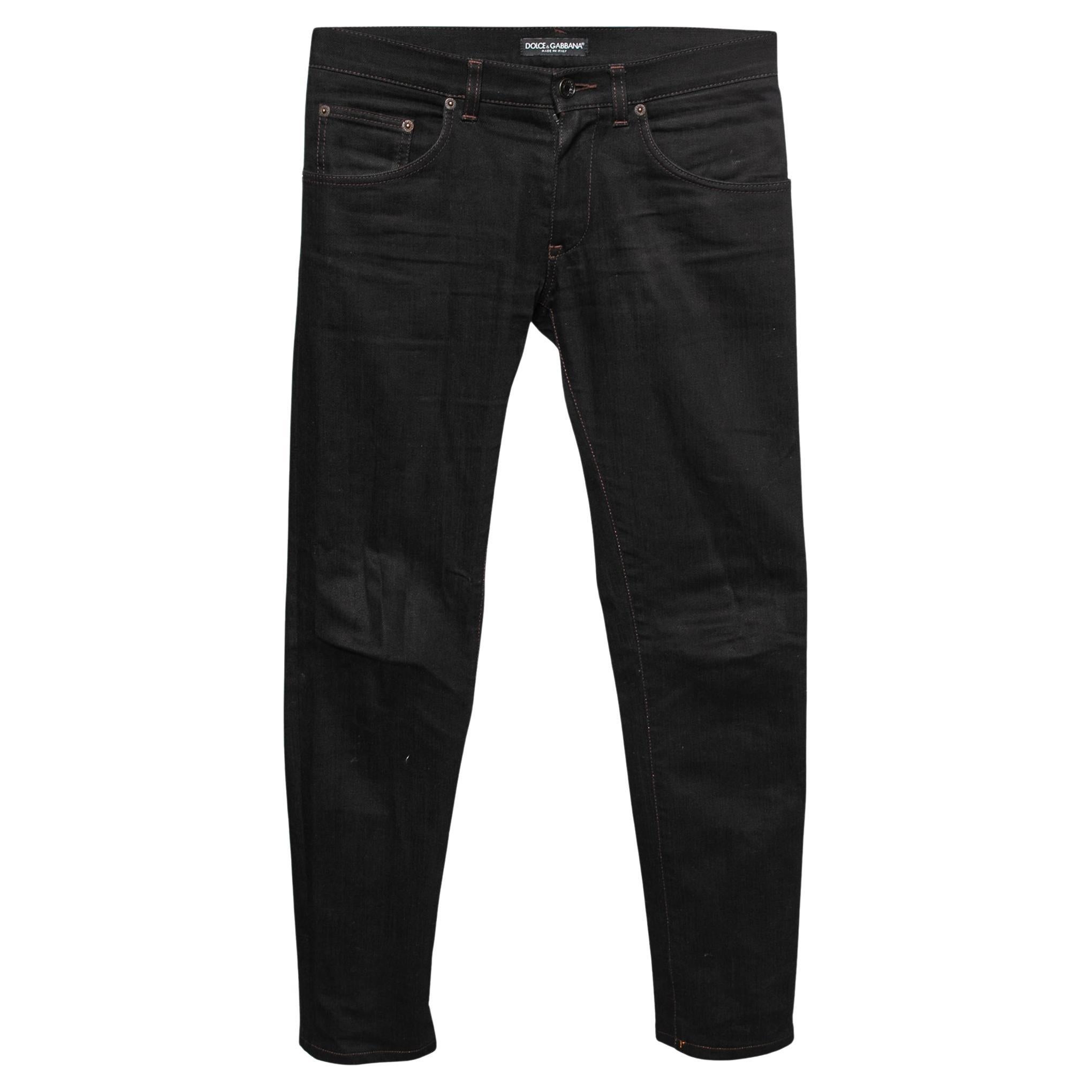 Dolce & Gabbana Black Denim Fit 14 Jeans XS