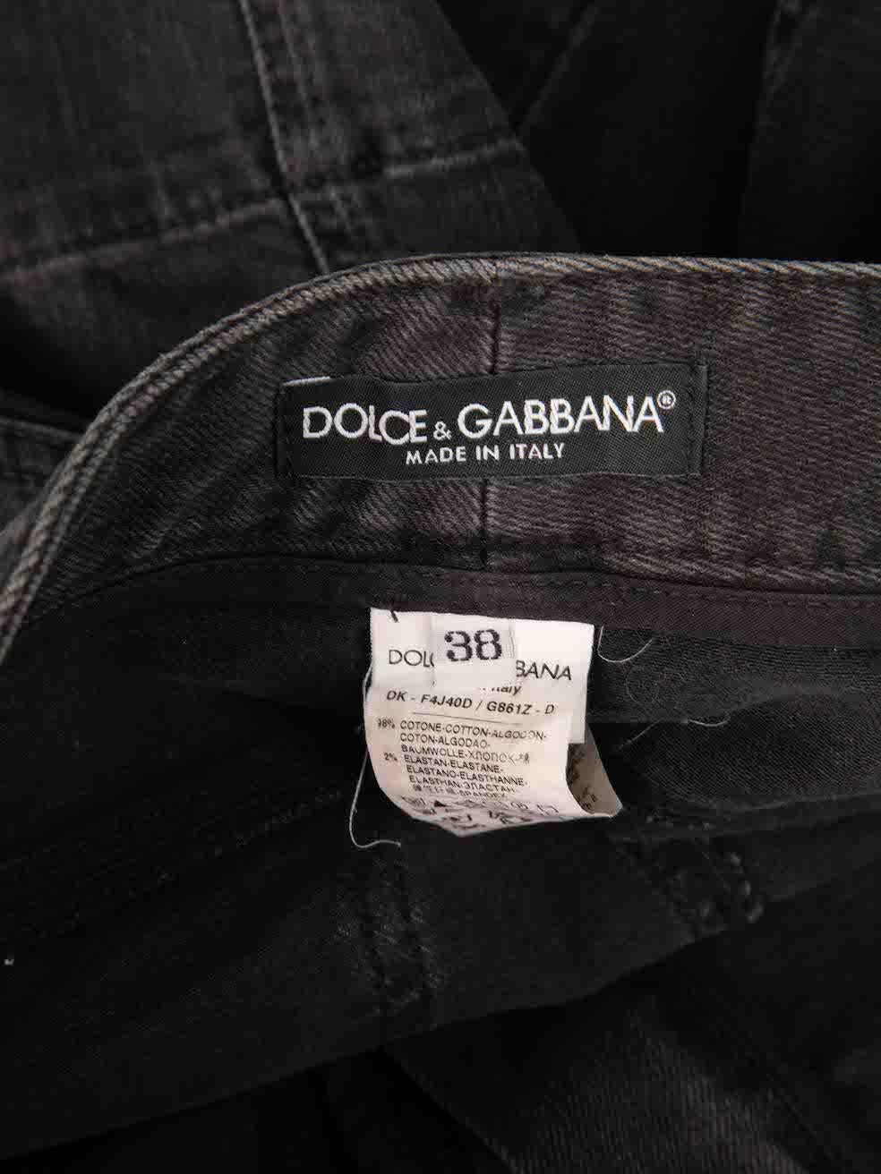 Women's Dolce & Gabbana Black Denim Mini Skirt Size XS For Sale