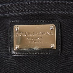 Dolce & Gabbana Black Denim Mini Skirt XS