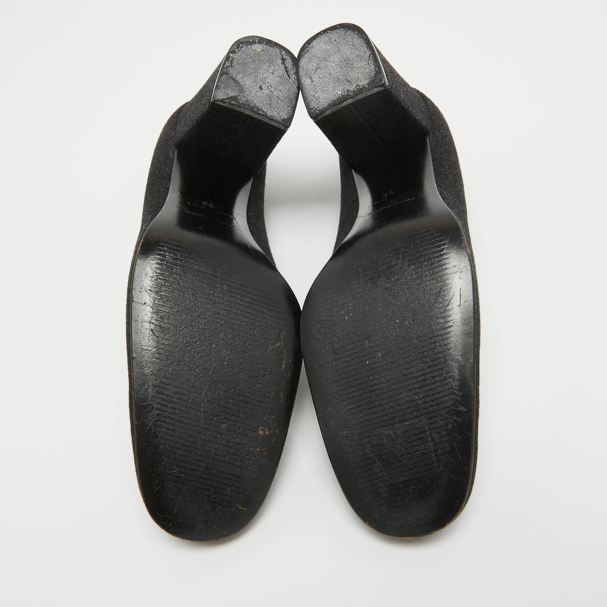 Dolce & Gabbana Black Denim Pumps Size 38 For Sale 2