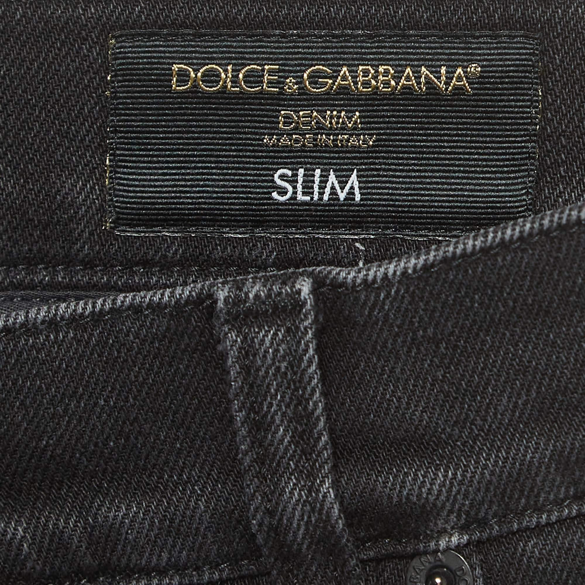 Men's Dolce & Gabbana Black Denim Slim Fit Jeans S Waist 32