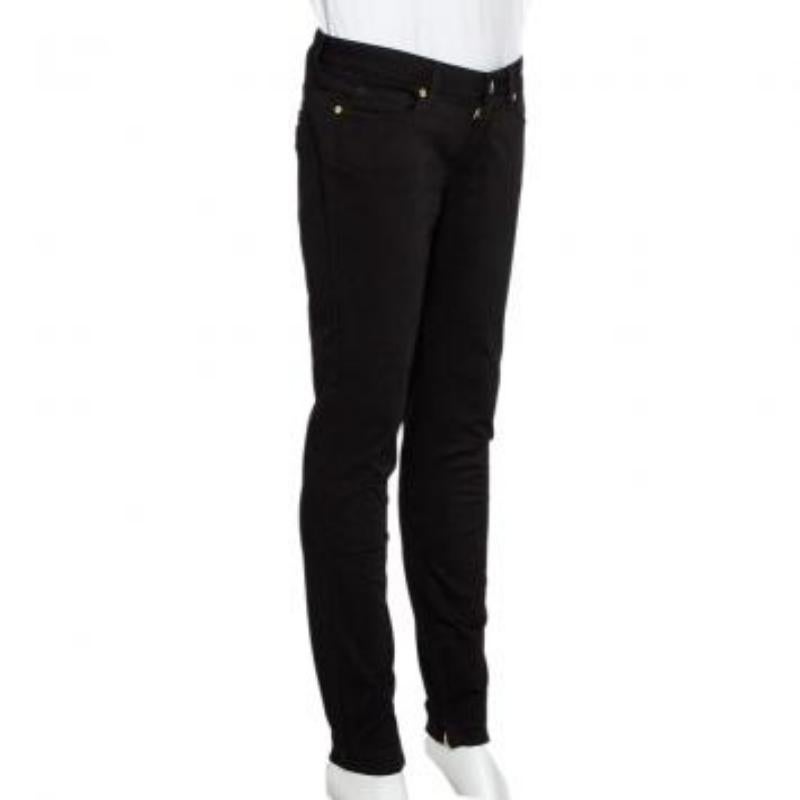 Dolce & Gabbana Black Denim Zip Detail Pretty Skinny Jeans M For Sale 6