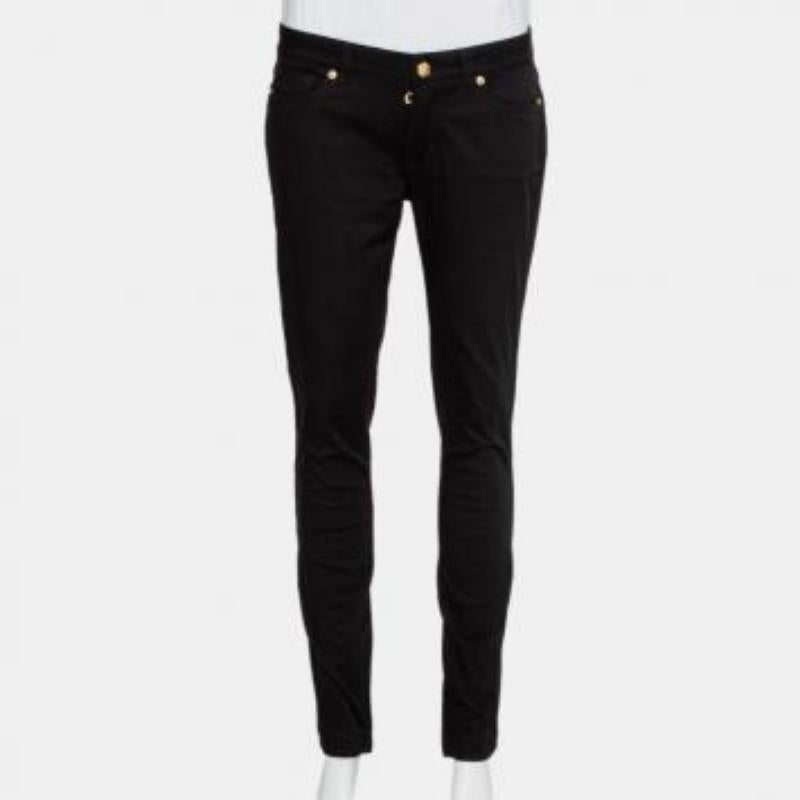 Dolce & Gabbana Black Denim Zip Detail Pretty Skinny Jeans M For Sale 4