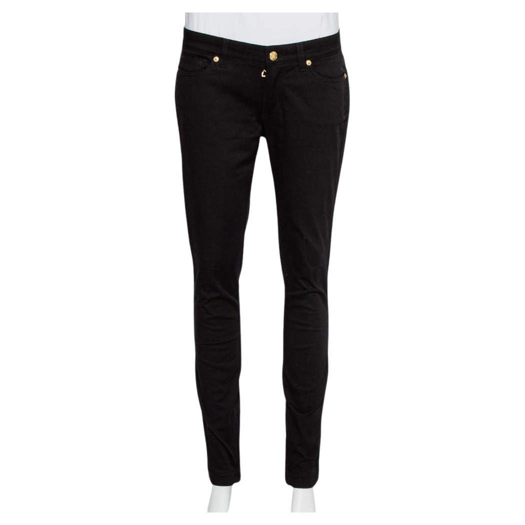 Dolce & Gabbana Black Denim Zip Detail Pretty Skinny Jeans M For Sale