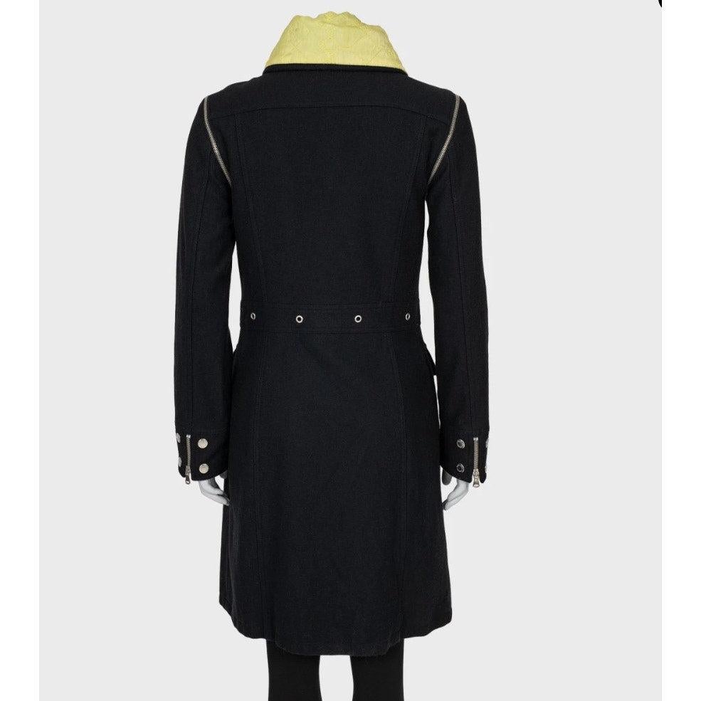 Dolce & Gabbana Schwarzer Mantel mit abnehmbaren Ärmeln - Größe 42/ M im Zustand „Gut“ im Angebot in Krakow, PL